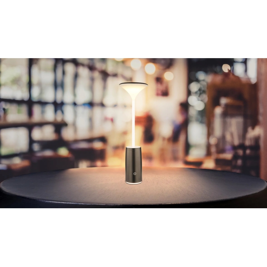 Globo - LED Ściemnialna akumulatorowa dotykowa lampka stołowa LED/1,2W/3,7V 3000K 1500mAh czarna