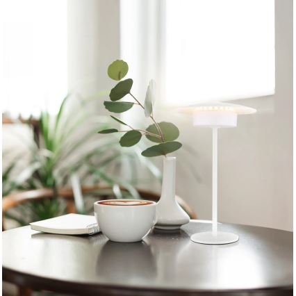 Globo - LED zewnętrzna ładowalna lampa stołowa z dotykowym sterowaniem LED/3W/3,7V 1800/2700/3000K IP44 1800 mAh biała