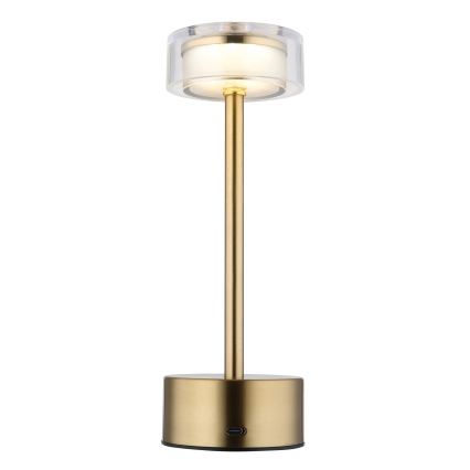 Globo - LED Ściemnialna akumulatorowa dotykowa lampka stołowa LED/2,5W/3,7V 2700/4000/6500K 1800mAh mosiądz