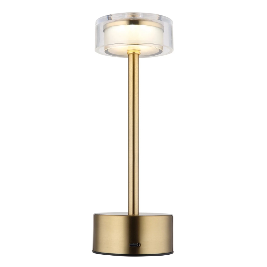 Globo - LED Ściemnialna akumulatorowa dotykowa lampka stołowa LED/2,5W/3,7V 2700/4000/6500K 1800mAh mosiądz