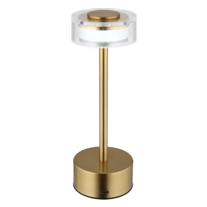 Globo - LED Ściemnialna akumulatorowa dotykowa lampka stołowa LED/2,5W/3,7V 2700/4000/6500K 1800mAh mosiądz