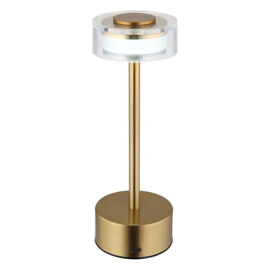 Globo - LED Ściemnialna akumulatorowa dotykowa lampka stołowa LED/2,5W/3,7V 2700/4000/6500K 1800mAh mosiądz