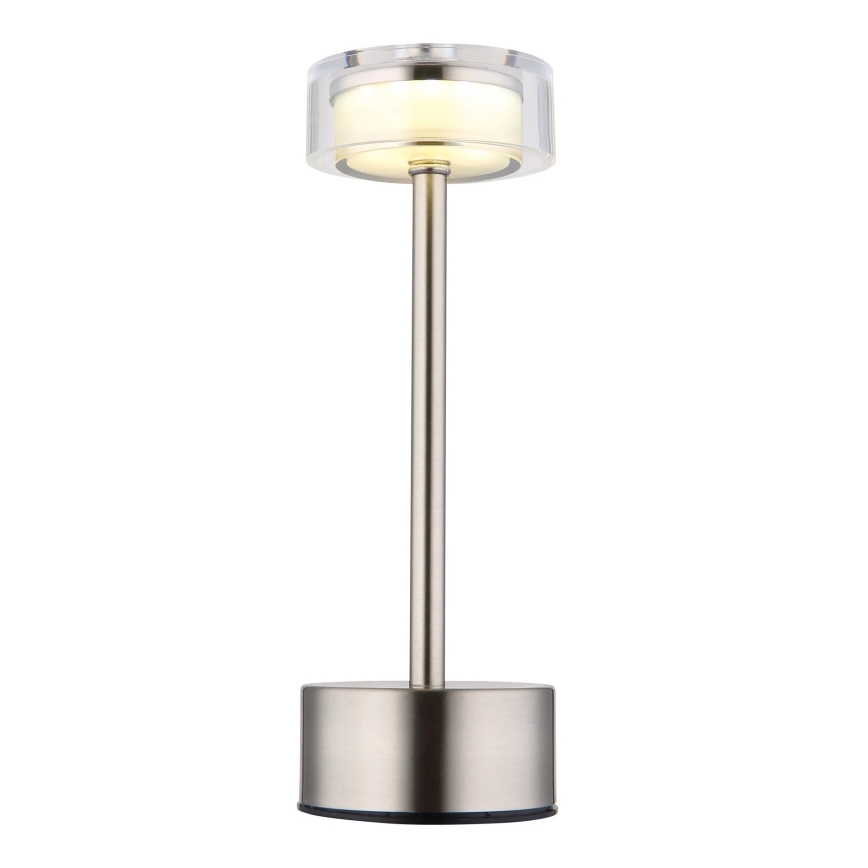 Globo - LED Ściemnialna akumulatorowa dotykowa lampa stołowa LED/2,5W/3,7V 2700/4000/6500K 1800mAh matowy chrom