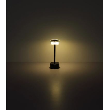 Globo - LED Ściemnialna akumulatorowa dotykowa lampa stołowa LED/2,5W/3,7V 2700/4000/6500K 1800mAh czarna