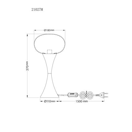 Globo - Złota lampa stołowa 1xE14/25W/230V