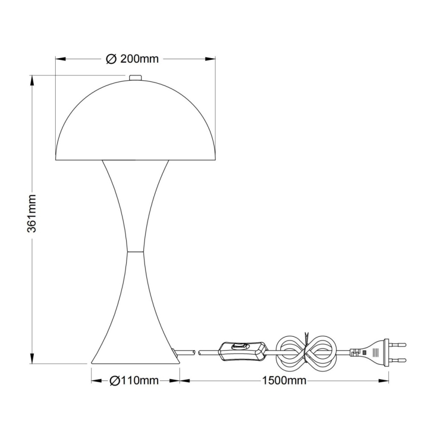 Globo - Lampa stołowa 1xE27/40W/230V