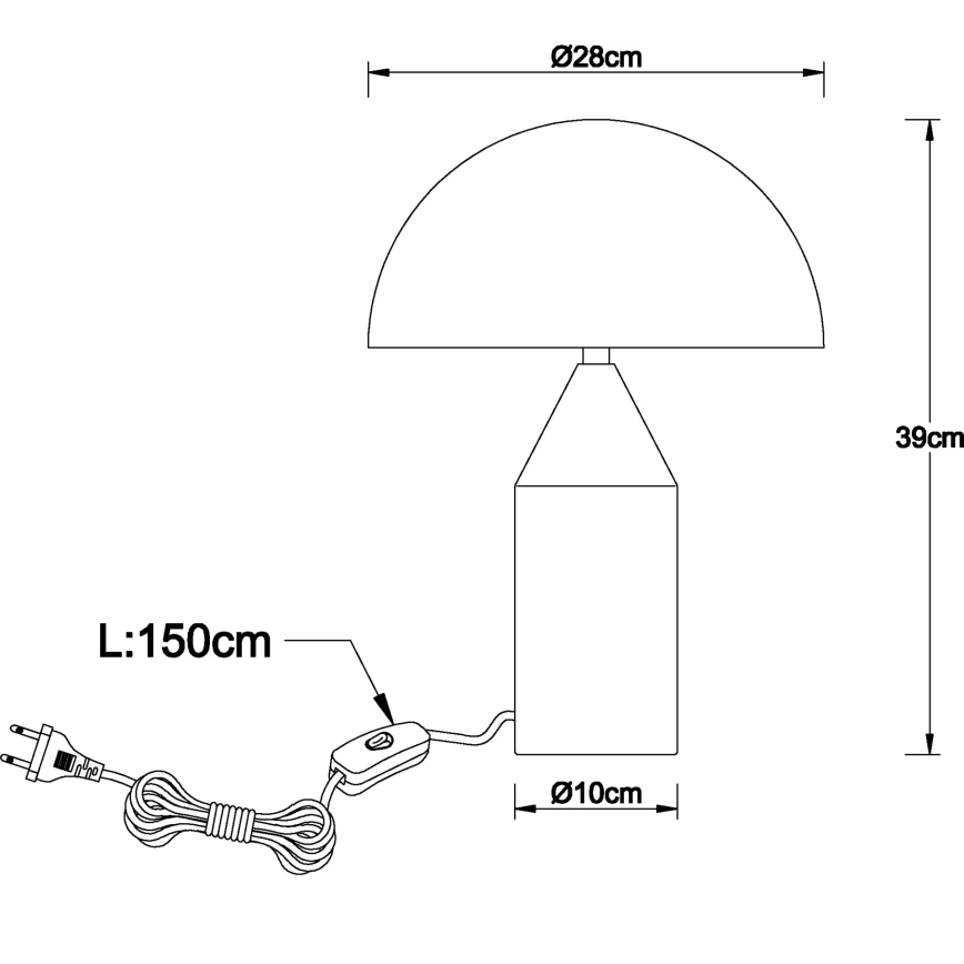 Globo - Lampa stołowa 2xE27/40W/230V mosiądz