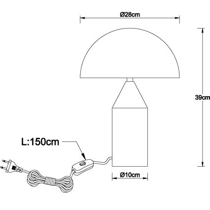Globo - Lampa stołowa 2xE27/40W/230V matowy chrom