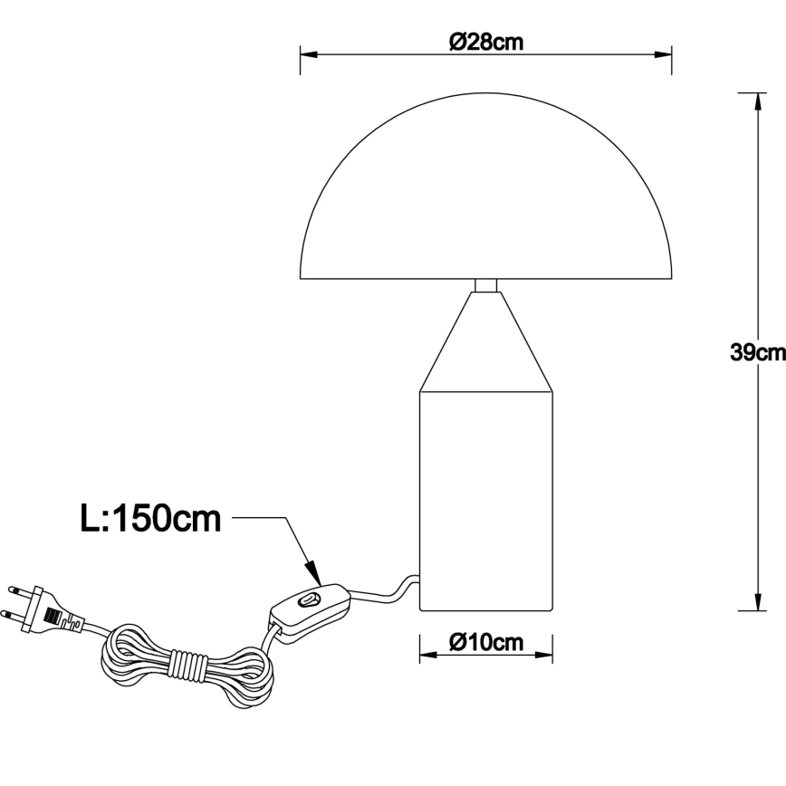 Globo - Lampa stołowa 2xE27/40W/230V