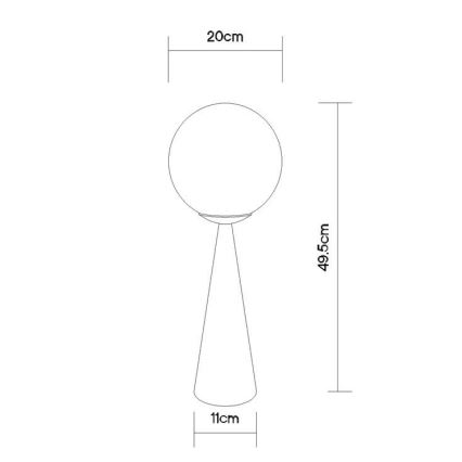 Globo - Lampa stołowa 1xE27/40W/230V mosiądz