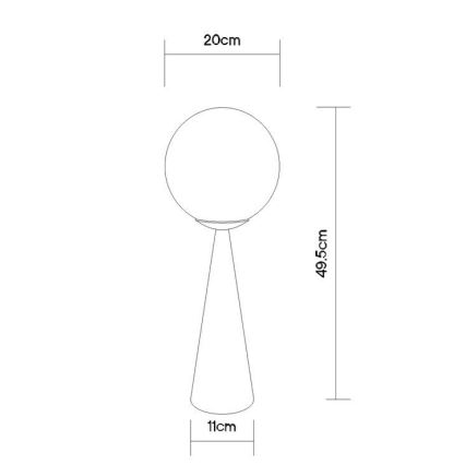 Globo - Lampa stołowa 1xE27/40W/230V matowy chrom