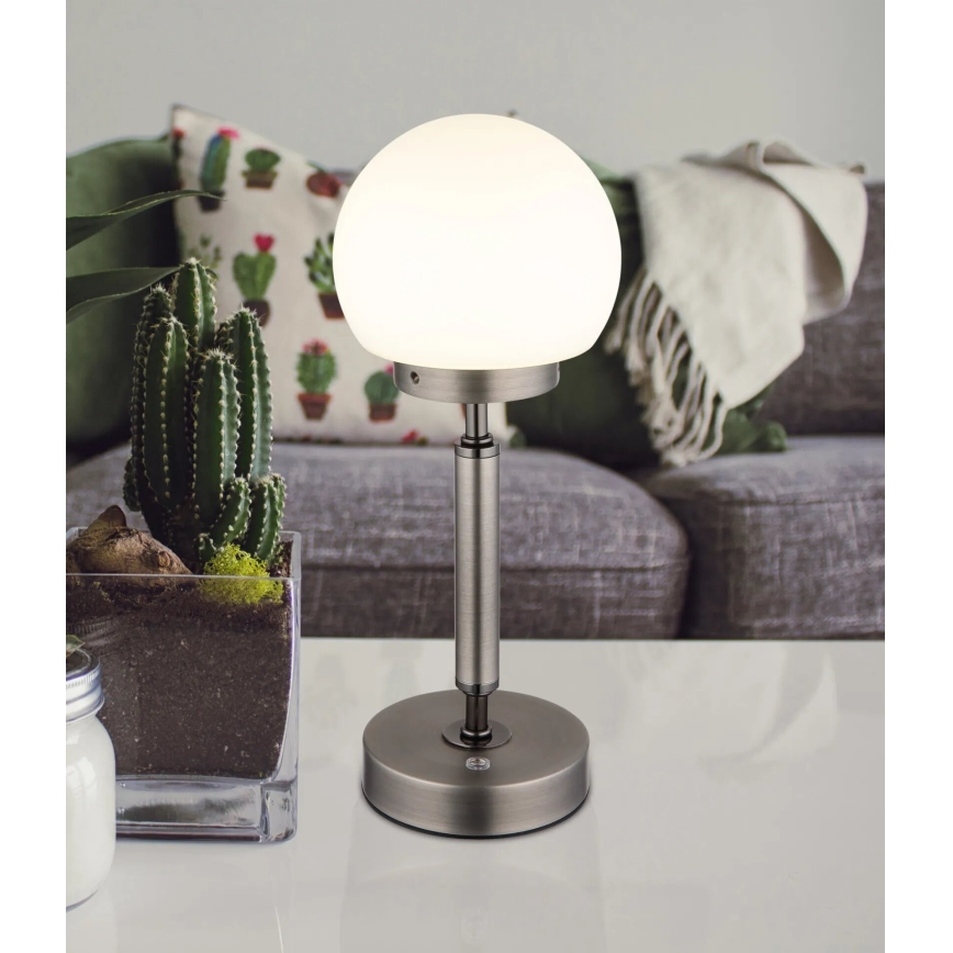 Globo - LED Ściemnialna ładowalny dotykowa Lampa stołowa LED/2,5W/5V 1800mAh 2700/4000/6500K antracyt