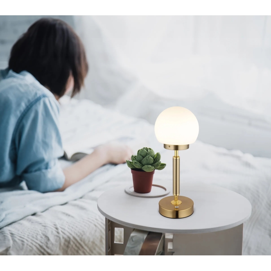 Globo - LED Ściemnialna ładowalny dotykowa Lampa stołowa LED/2,5W/5V 1800mAh 2700/4000/6500K mosiądz