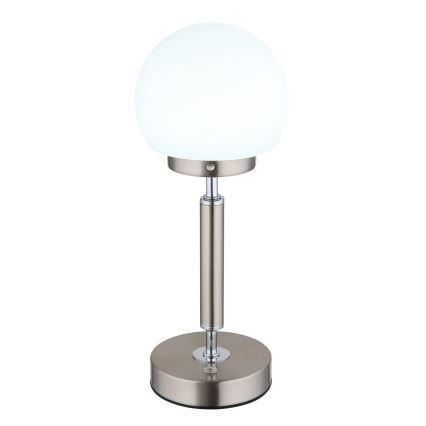 Globo - LED Ściemnialna ładowalny dotykowa Lampa stołowa LED/2,5W/5V 1800mAh 2700/4000/6500K matowy chrom