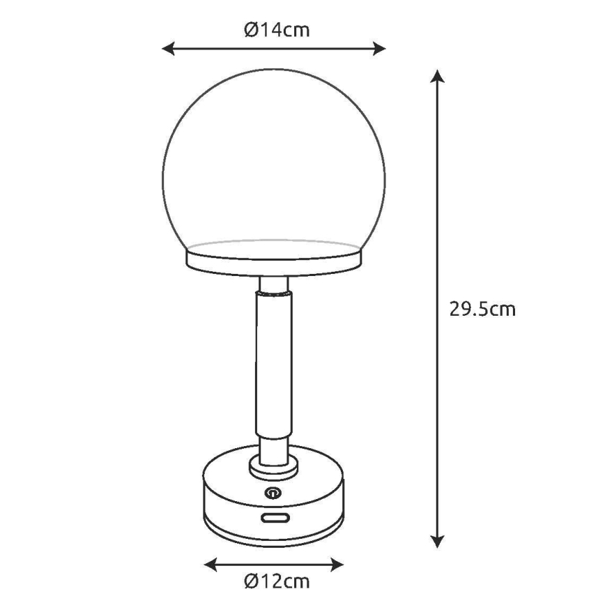 Globo - LED Ściemnialna ładowalny dotykowa Lampa stołowa LED/2,5W/5V 1800mAh 2800K zielony