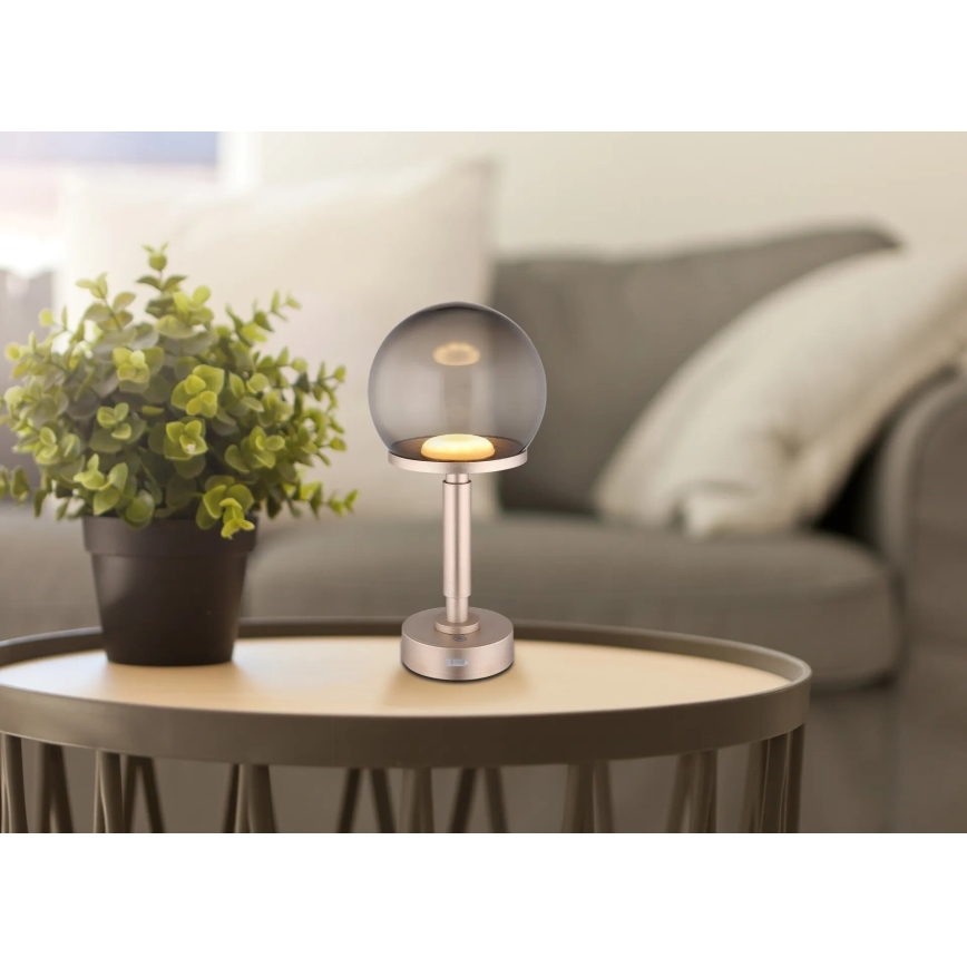 Globo - LED Ściemnialna ładowalny dotykowa Lampa stołowa LED/2,5W/5V 1800mAh 2700/4000/6500K Rose gold