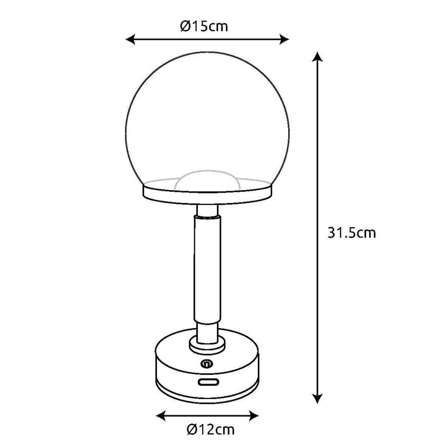 Globo - LED Ściemnialna ładowalny dotykowa Lampa stołowa LED/2,5W/5V 1800mAh 2700/4000/6500K Rose gold