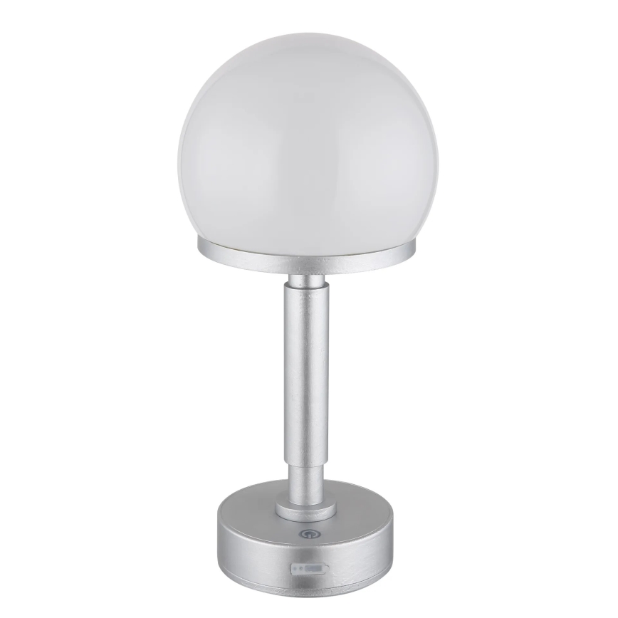 Globo - LED Ściemnialna ładowalny dotykowa Lampa stołowa LED/2,5W/5V 1800mAh 2800K srebrny