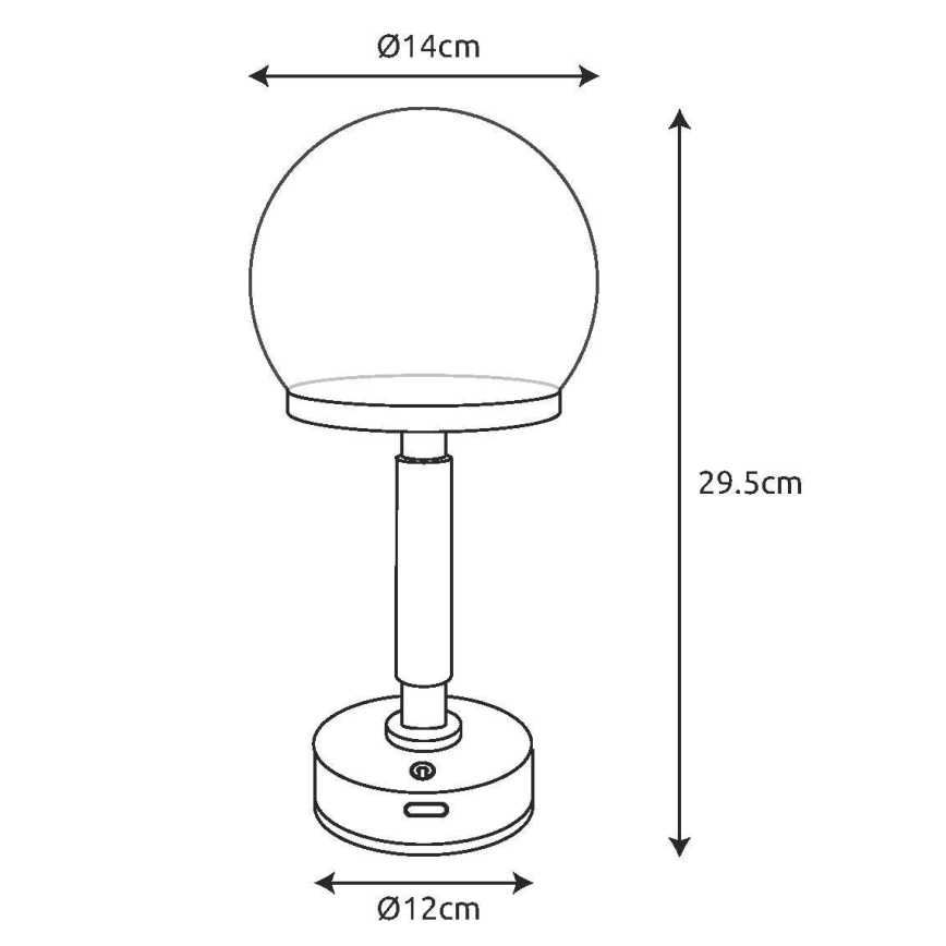 Globo - LED Ściemnialna ładowalny dotykowa Lampa stołowa LED/2,5W/5V 1800mAh 2800K biały