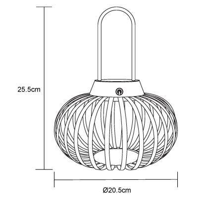 Globo - LED ściemnialna dotykowa ładowalna lampka stołowa LED/1W/3,7V 1500 mAh