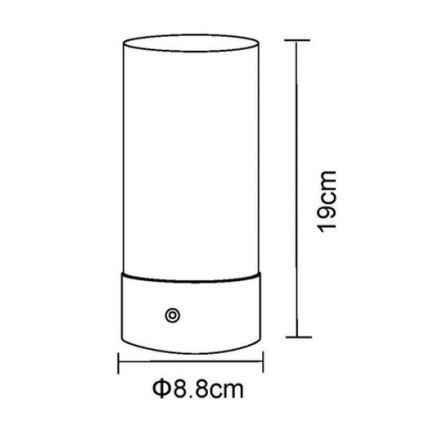Globo - LED RGBW ściemnialna dotykowa lampa stołowa zewnętrzna LED/1,8W/5V 1500 mAh IP44 matowy chrom