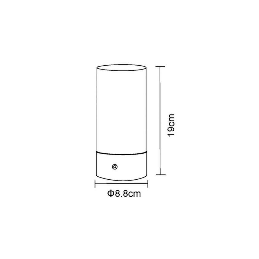 Globo - LED RGBW ściemnialna dotykowa lampa stołowa zewnętrzna LED/1,8W/5V 1500 mAh IP44 matowy chrom