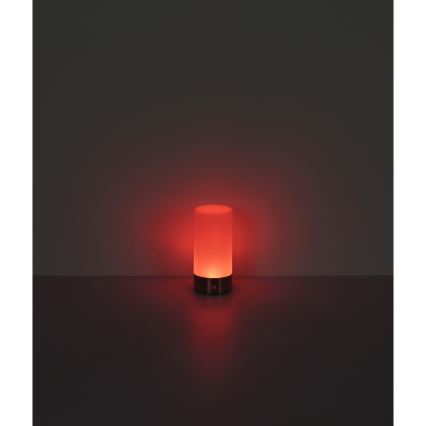 Globo - LED RGBW Ściemnialna zewnętrzna dotykowa lampa stołowa LED/1,8W/5V 1500 mAh IP44 matowy chrom