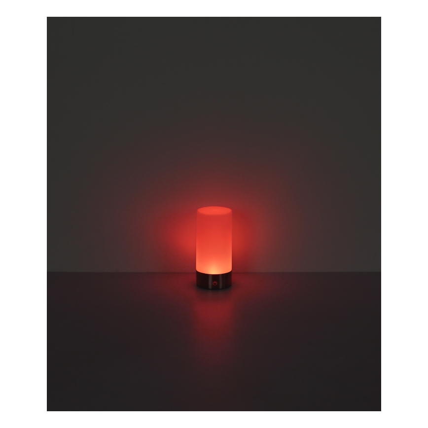 Globo - LED RGBW Ściemnialna zewnętrzna dotykowa lampa stołowa LED/1,8W/5V 1500 mAh IP44 matowy chrom