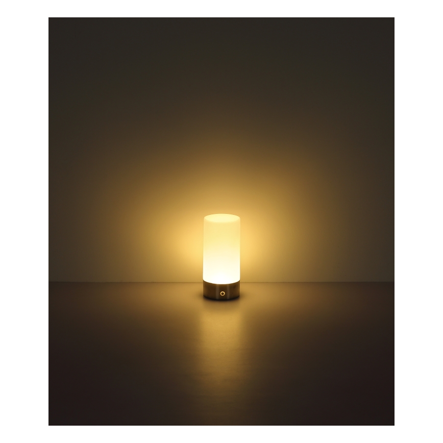 Globo - LED RGBW Ściemnialna zewnętrzna dotykowa lampa stołowa LED/1,8W/5V 1500 mAh IP44 matowy chrom