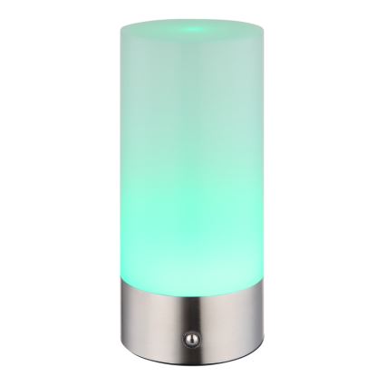 Globo - LED RGBW Ściemnialna zewnętrzna dotykowa lampa stołowa LED/1,8W/5V 1500 mAh IP44 matowy chrom
