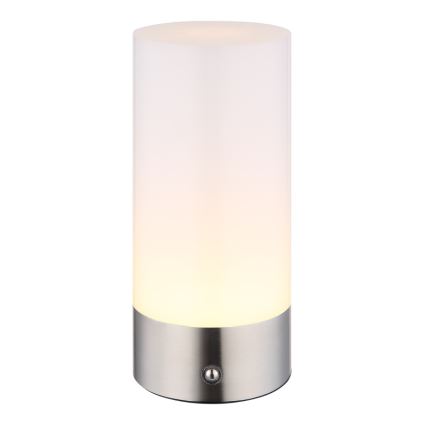 Globo - LED RGBW Ściemnialna zewnętrzna dotykowa lampa stołowa LED/1,8W/5V 1500 mAh IP44 matowy chrom