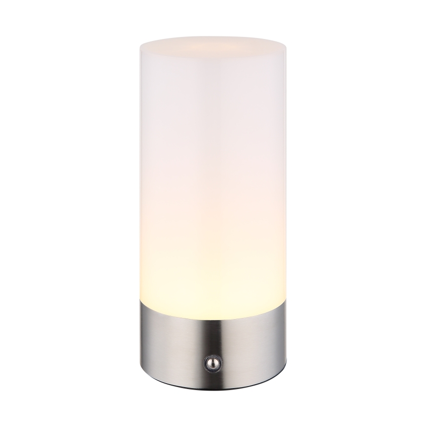 Globo - LED RGBW Ściemnialna zewnętrzna dotykowa lampa stołowa LED/1,8W/5V 1500 mAh IP44 matowy chrom