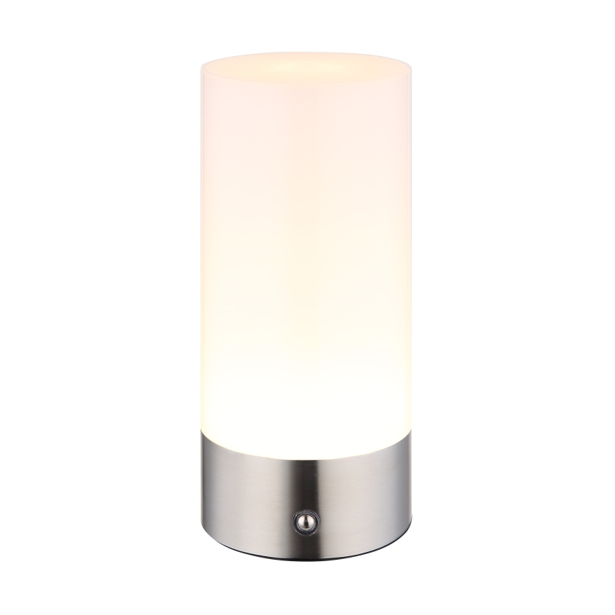 Globo - LED RGBW Ściemnialna zewnętrzna dotykowa lampa stołowa LED/1,8W/5V 1500 mAh IP44 matowy chrom
