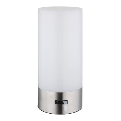 Globo - LED RGBW Ściemnialna zewnętrzna dotykowa lampa stołowa LED/1,8W/5V 1500 mAh IP44 matowy chrom