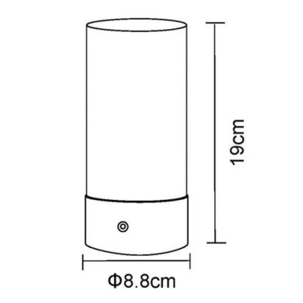 Globo - LED RGBW Ściemnialna zewnętrzna dotykowa lampa stołowa LED/1,8W/5V 1500 mAh czarna
