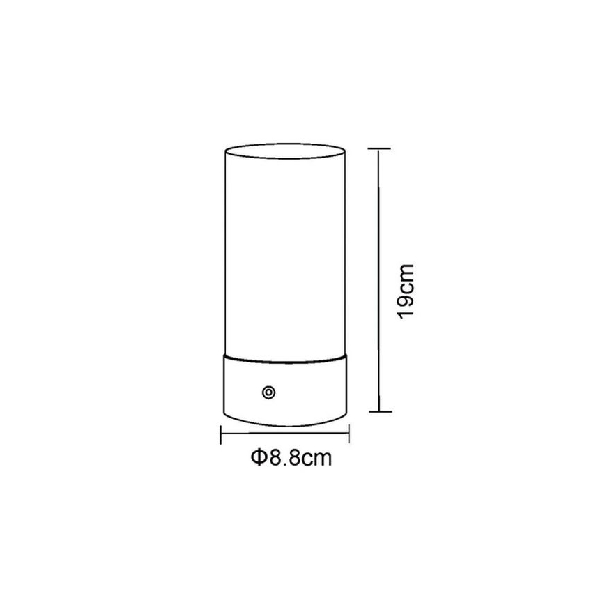 Globo - LED RGBW Ściemnialna zewnętrzna dotykowa lampa stołowa LED/1,8W/5V 1500 mAh czarna