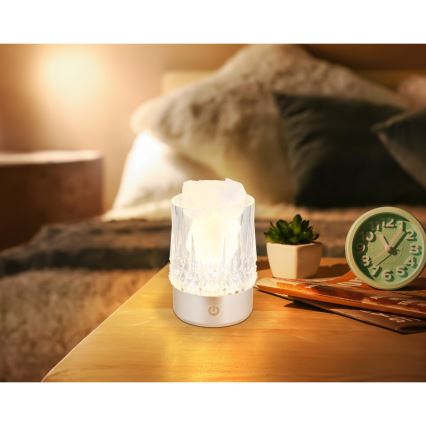 Globo - LED ściemniana dotykowa lampa stołowa LED/1W/5V 3000K 1200 mAh srebrna