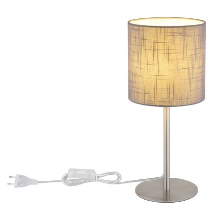 Globo - Lampa stołowa 1xE27/40W/230V szara