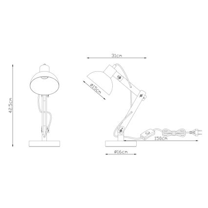 Globo - Lampa stołowa 1xE27/40W/230V buk