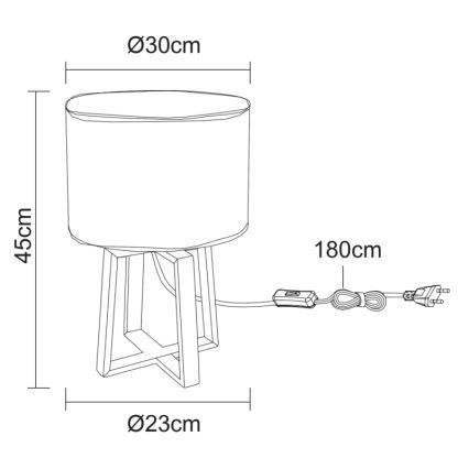 Globo - Lampa stołowa 1xE14/40W/230V brązowy