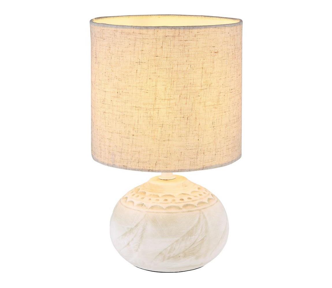 Globo 21625 - Lampa stołowa IGA 1xE14/40W/230V beżowy/keramika