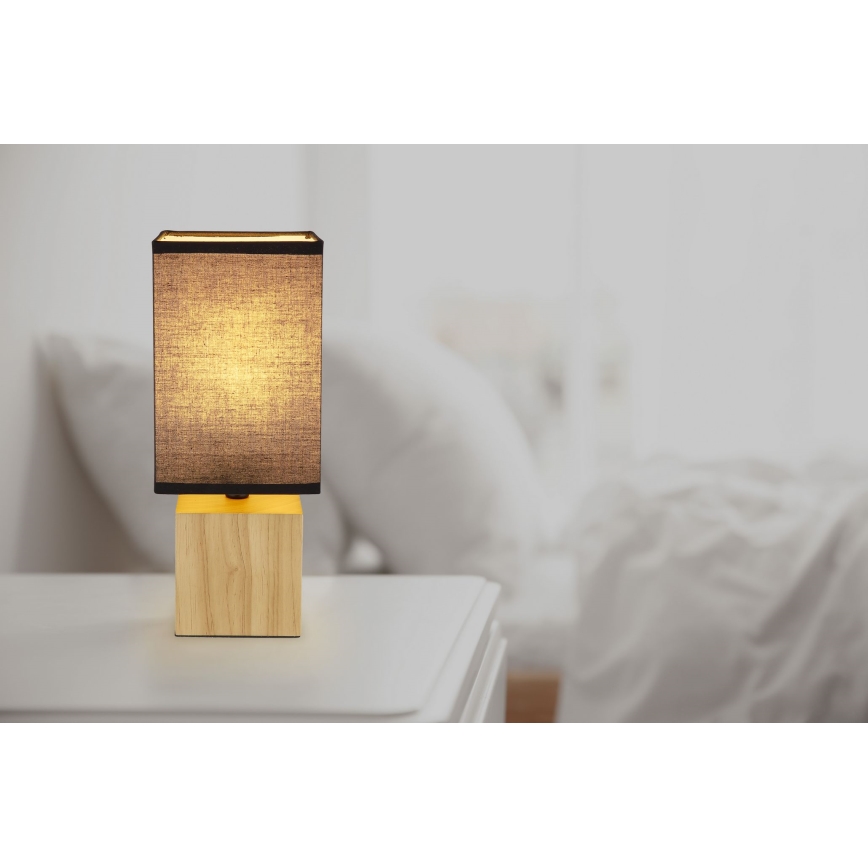 Globo - Lampa stołowa 1xE27/7W/230V czarna/brązowa