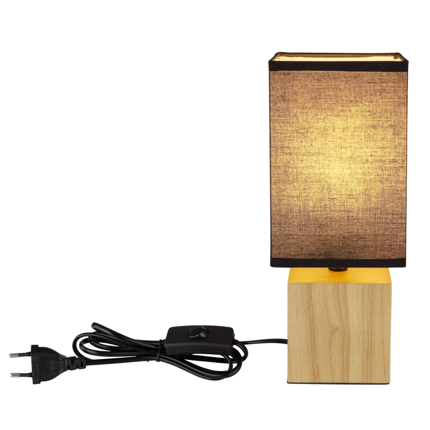 Globo - Lampa stołowa 1xE27/7W/230V czarna/brązowa
