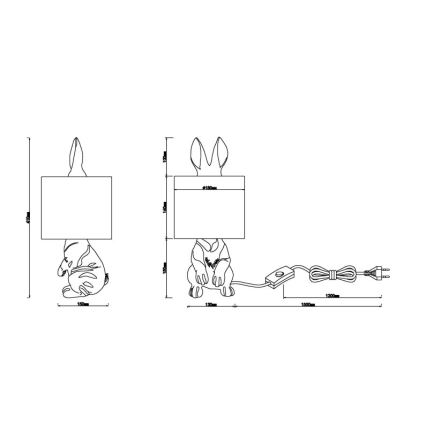 Globo - Lampa stołowa 1xE27/25W/230V