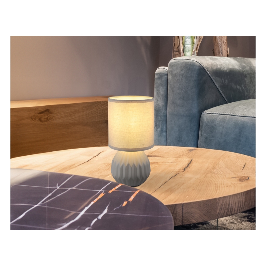 Globo - Lampa stołowa 1xE14/40W/230V szary