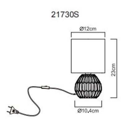 Globo - Lampa stołowa 1xE14/40W/230V czarny