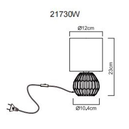 Globo - Lampa stołowa 1xE14/40W/230V biały