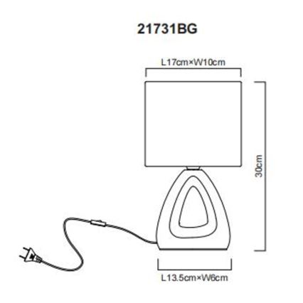 Globo - Lampa stołowa 1xE14/40W/230V zielony