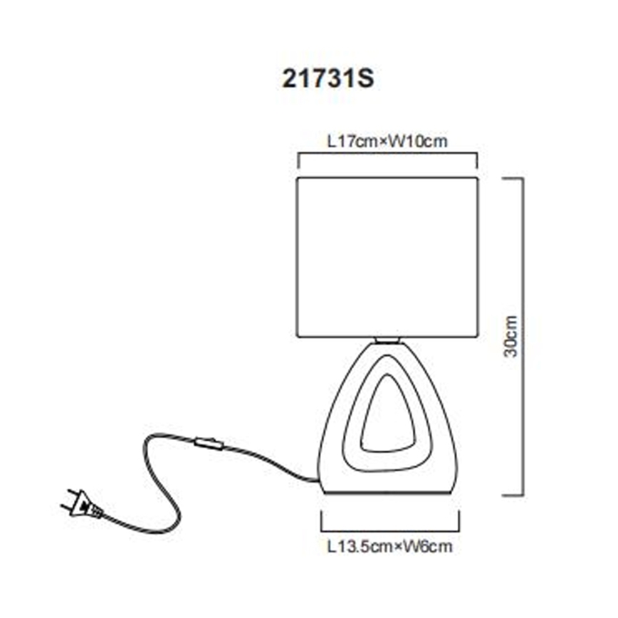 Globo - Lampa stołowa 1xE14/40W/230V czarny