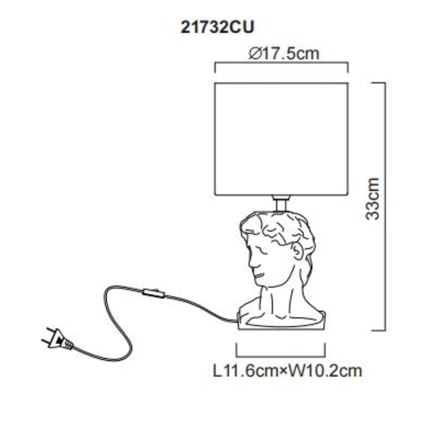 Globo - Lampa stołowa 1xE14/40W/230V kremowy